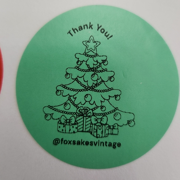 100 Christmas Customized Thank You Stickers - pick one design - Picture 8 of 16